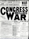 Front page of the New York Journal about Congress declaring war
